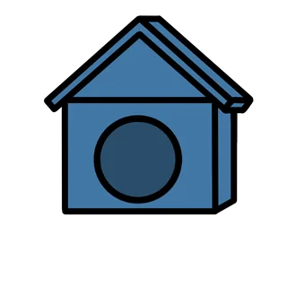 blue house